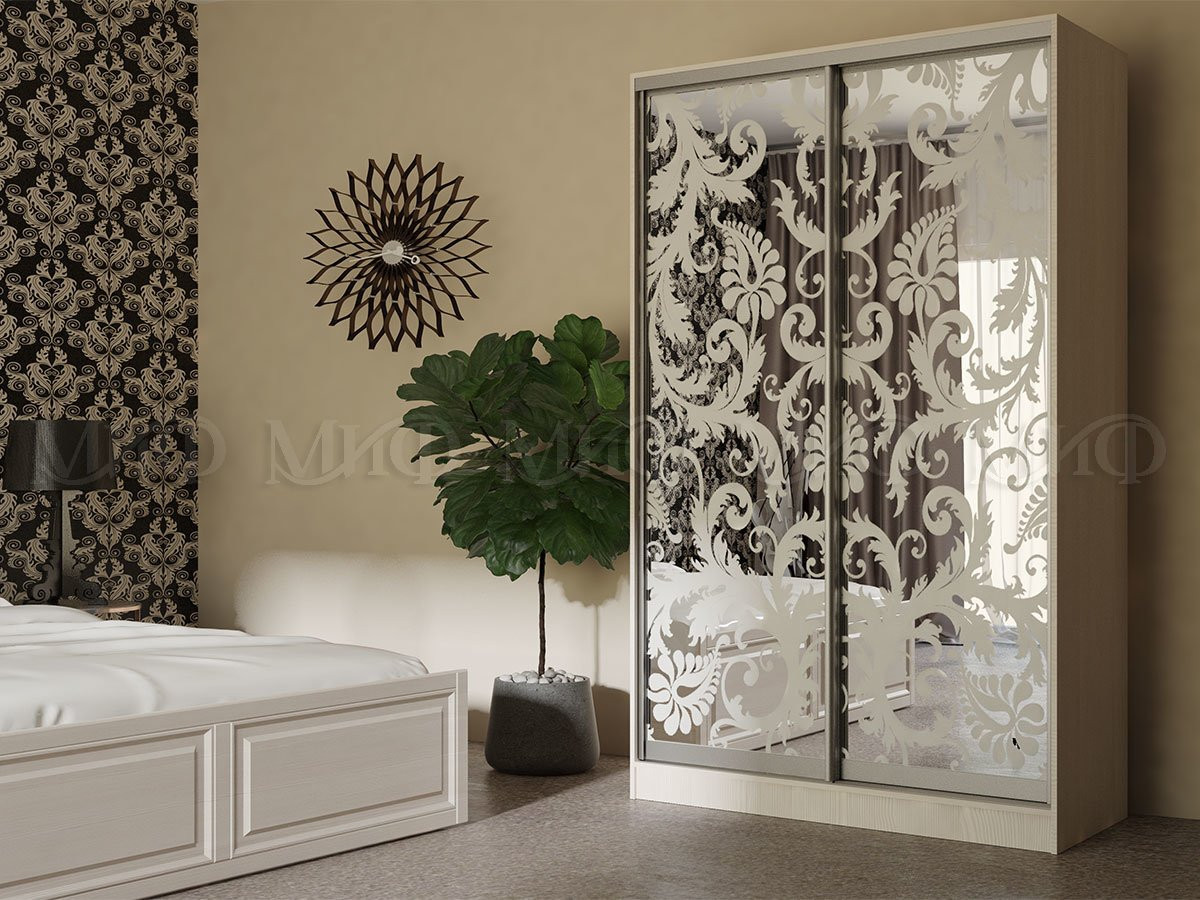 Шкаф-Купе Тринити-3 (Ш-1350 мм x В-2244 мм x Г-600 мм)/Разные Цвета