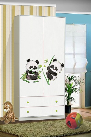 Шкаф 2-х створчатый "Панды" с 2-мя ящиками