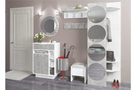 Вешалка "Либерти" с зеркалом (круг)