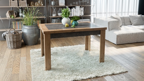 Стол Раздвижной «Хьюстон» тип 4 Дуб Вотан/Моод Темный/Д-1200/2300 мм x Ш-800 мм x В-750 мм