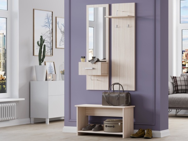 Прихожая Вавилон-12 Ясень Шимо Светлый (0,85х1,95х0,35)