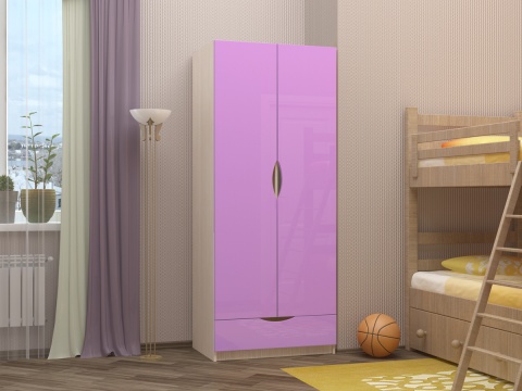 Шкаф 2-х Створчатый с Ящиком для Хранения Ириска-3 МДФ (Ш-800 х В-2000 х Г-496 мм)/Разные Цвета