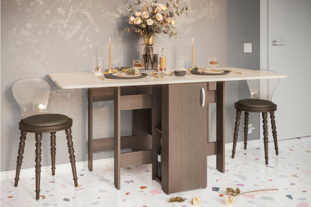 Стол-книжка 2 с баром венге / дуб белфорд 